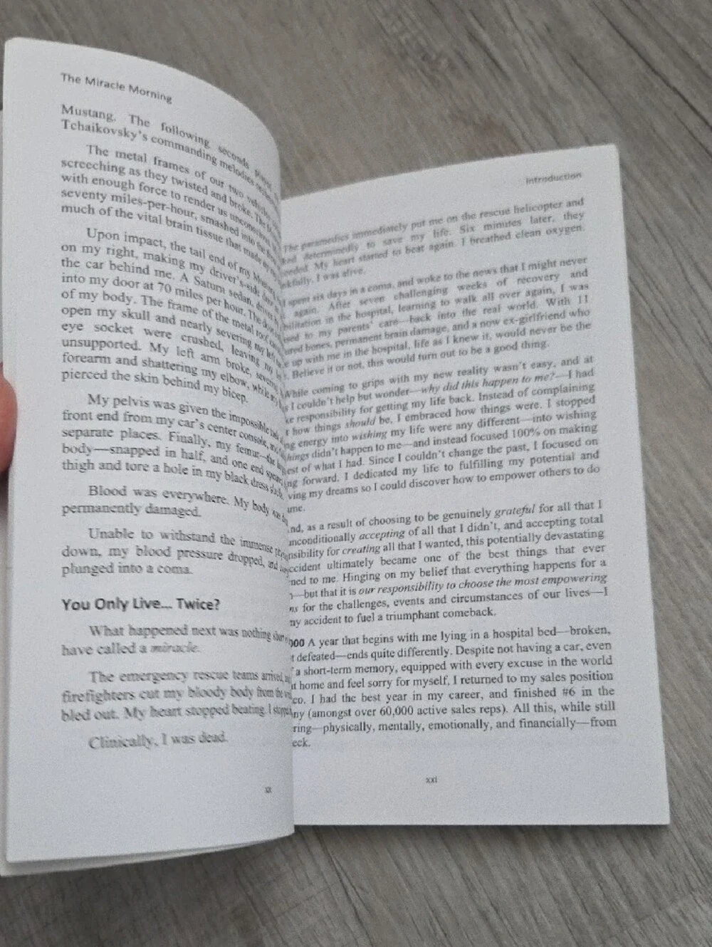 The Miracle Morning - Hal Elrod Blue Paperback